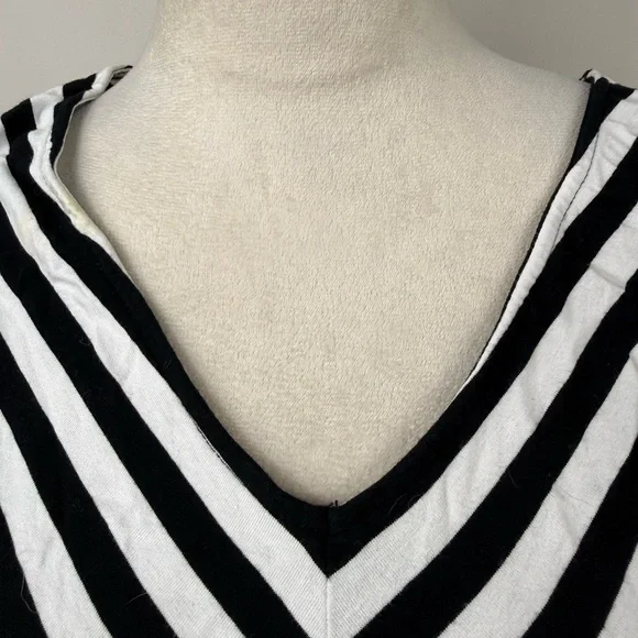 Lane Bryant black and white stripe maxi  dress size 18/20 - Picture 7 of 9